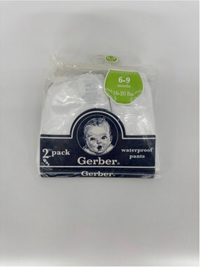 Baby Gerber Waterproof Pants 6-9 Months White